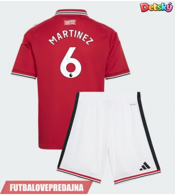 Lacne Dětský Futbalové dres Manchester United Lisandro Martinez #6 2026-27 Krátky Rukáv - Domáci (+ trenírky)